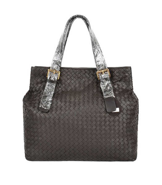 Bottega Veneta Woven Agnello Tote borsa nera